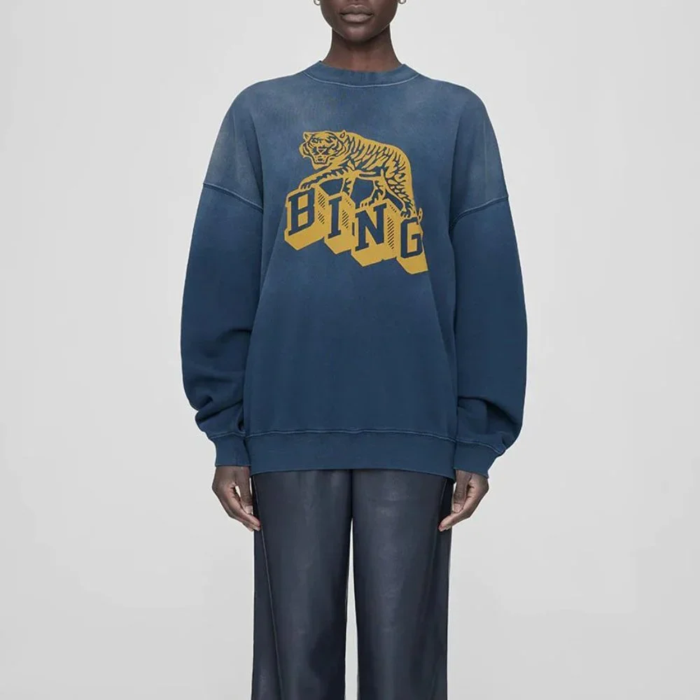 Anine Bing Blue Crewneck - Picture 1 of 11